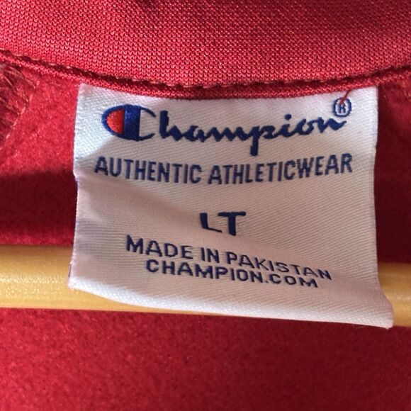 Champion Track Jacket Big & Tall Athletic Red Mens L Tall Athletic NWT Retro Y2K - Picture 6 of 14